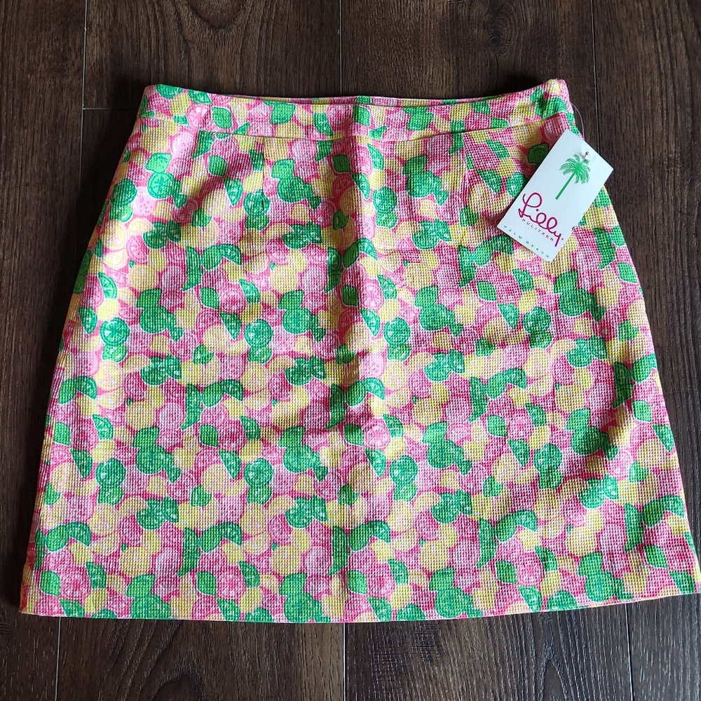 NWT Vintage Lilly Pulitzer Citrus Pattern Mini Skirt - Picture 6 of 6